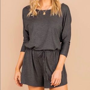 Black romper- mint julep boutique